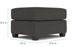 Cordoba Ottoman In Splash Linen