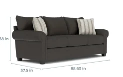 Cordoba Queen Sleeper Sofa In Splash Charcoal