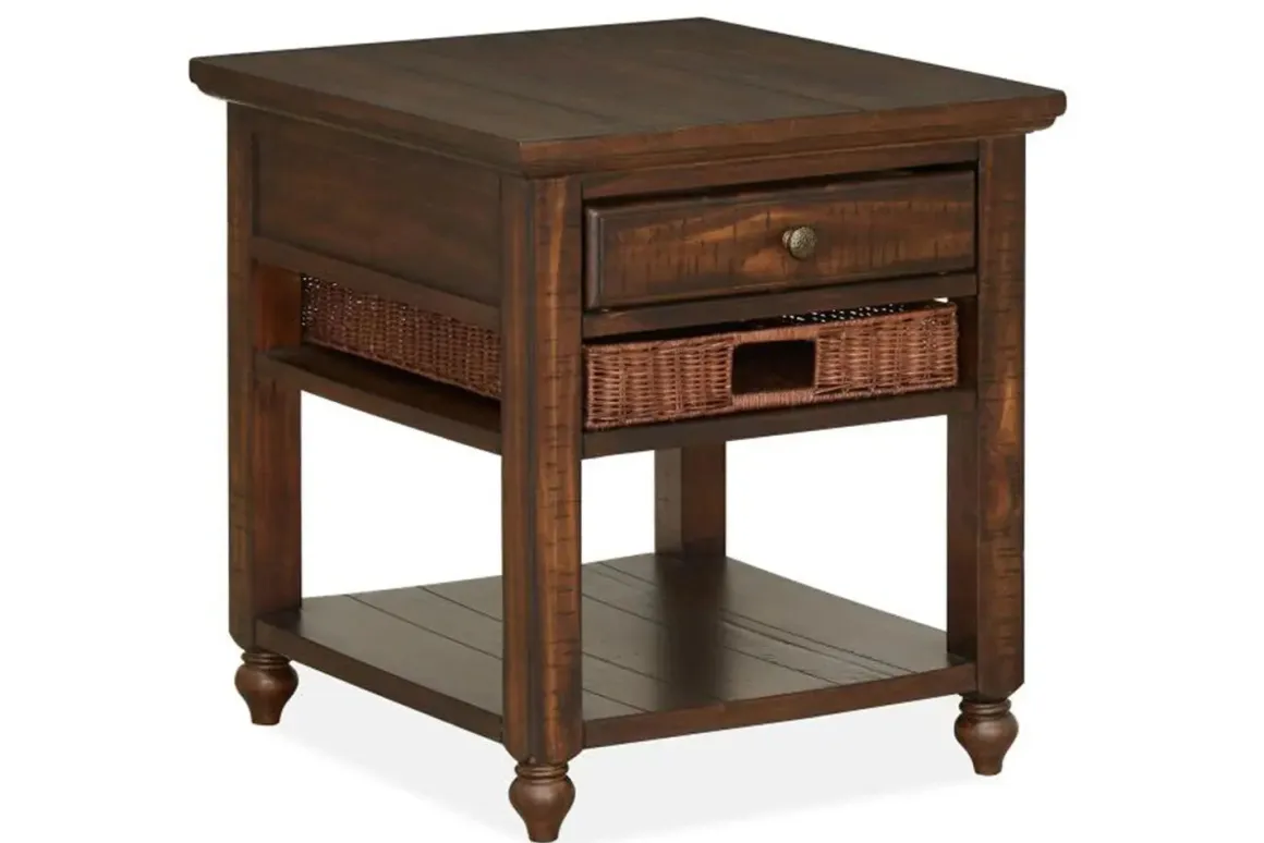Cottage Lane End Table In Brown