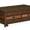 Cottage Lane Lift Top Coffee Table In Brown