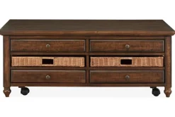 Cottage Lane Lift Top Coffee Table In Brown