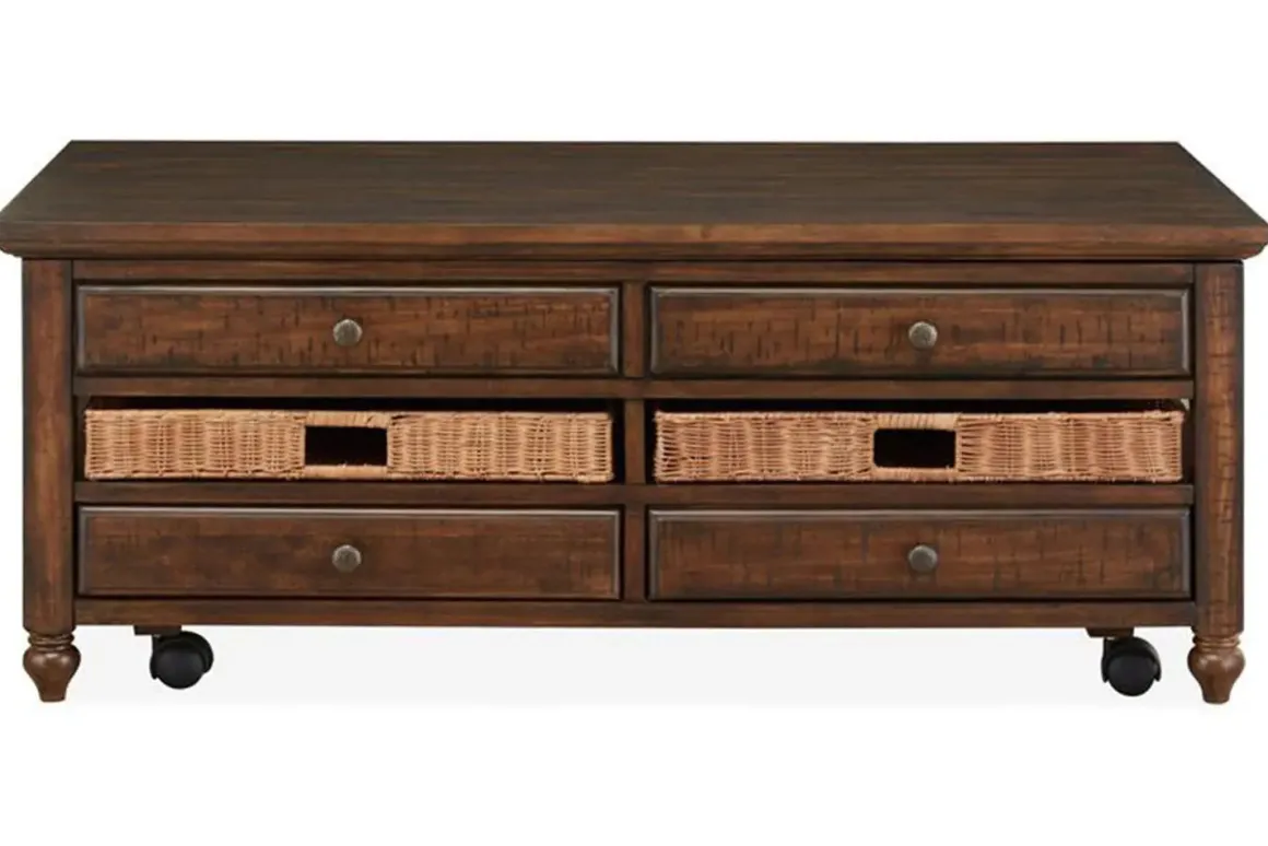 Cottage Lane Lift Top Coffee Table In Brown