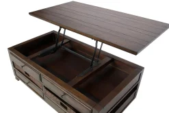 Cottage Lane Lift Top Coffee Table In Brown