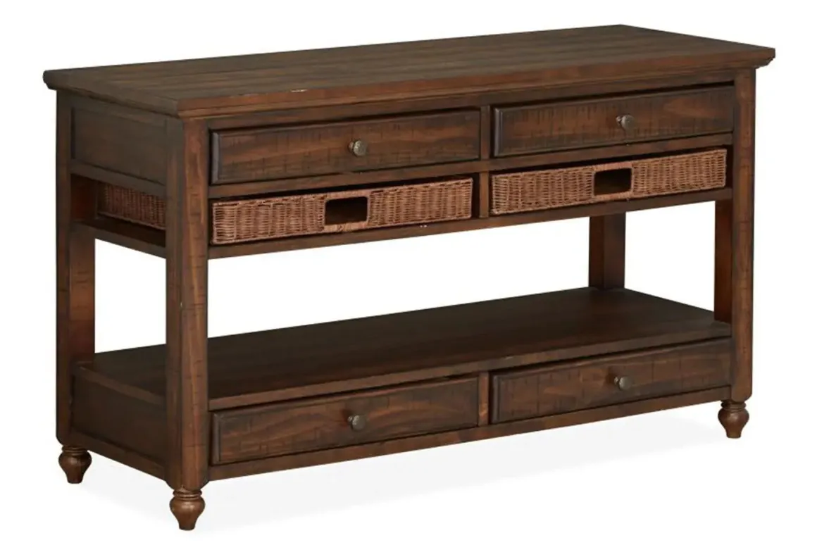 Cottage Lane Sofa Table In Brown