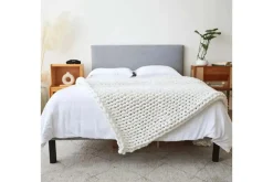 Cotton Weighted Blanket In Cream, Twin/Full