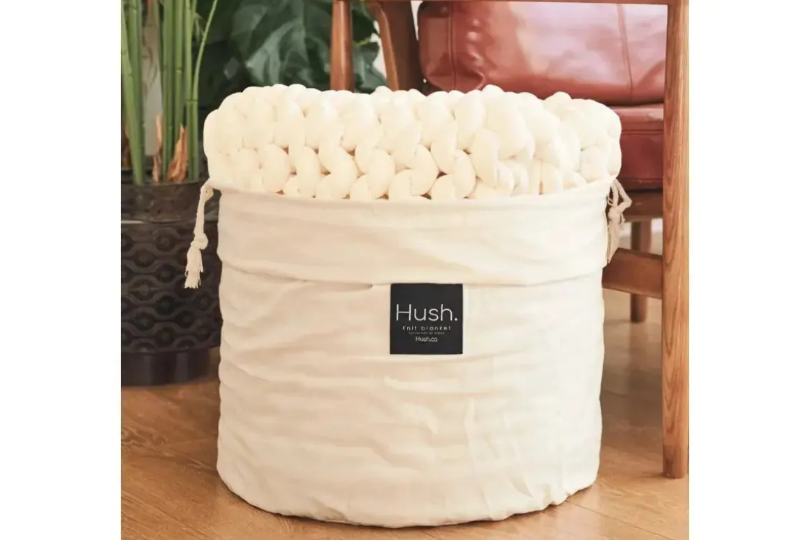 Cotton Weighted Blanket In Cream, Twin/Full