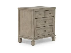 Country Side 4 Drawer Nightstand In Brown