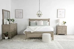 Country Side Canopy Bed In Brown, Queen