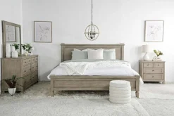 Country Side Canopy Bed In Brown, Queen