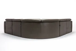 Cove 5 Piece 2 Power Sectional In Gray Leather