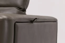 Cove 5 Piece 2 Power Sectional In Gray Leather