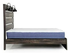 Dallas Panel Bed W/ Lights In White Wash, Twin