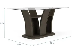 Dapper Counter Height Dining Table In Brown