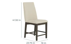 Dapper Round Counter Height Dining Table & 4 Stools In Gray