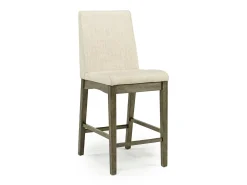 Dapper Round Counter Height Dining Table & 4 Stools In Gray