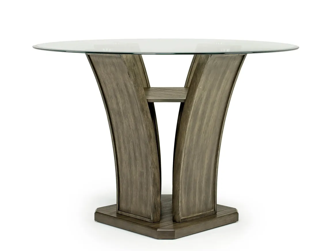 Dapper Round Counter Height Dining Table In Brown