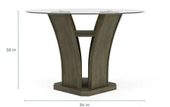 Dapper Round Counter Height Dining Table In Brown