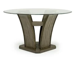 Dapper Round Dining Table In Gray