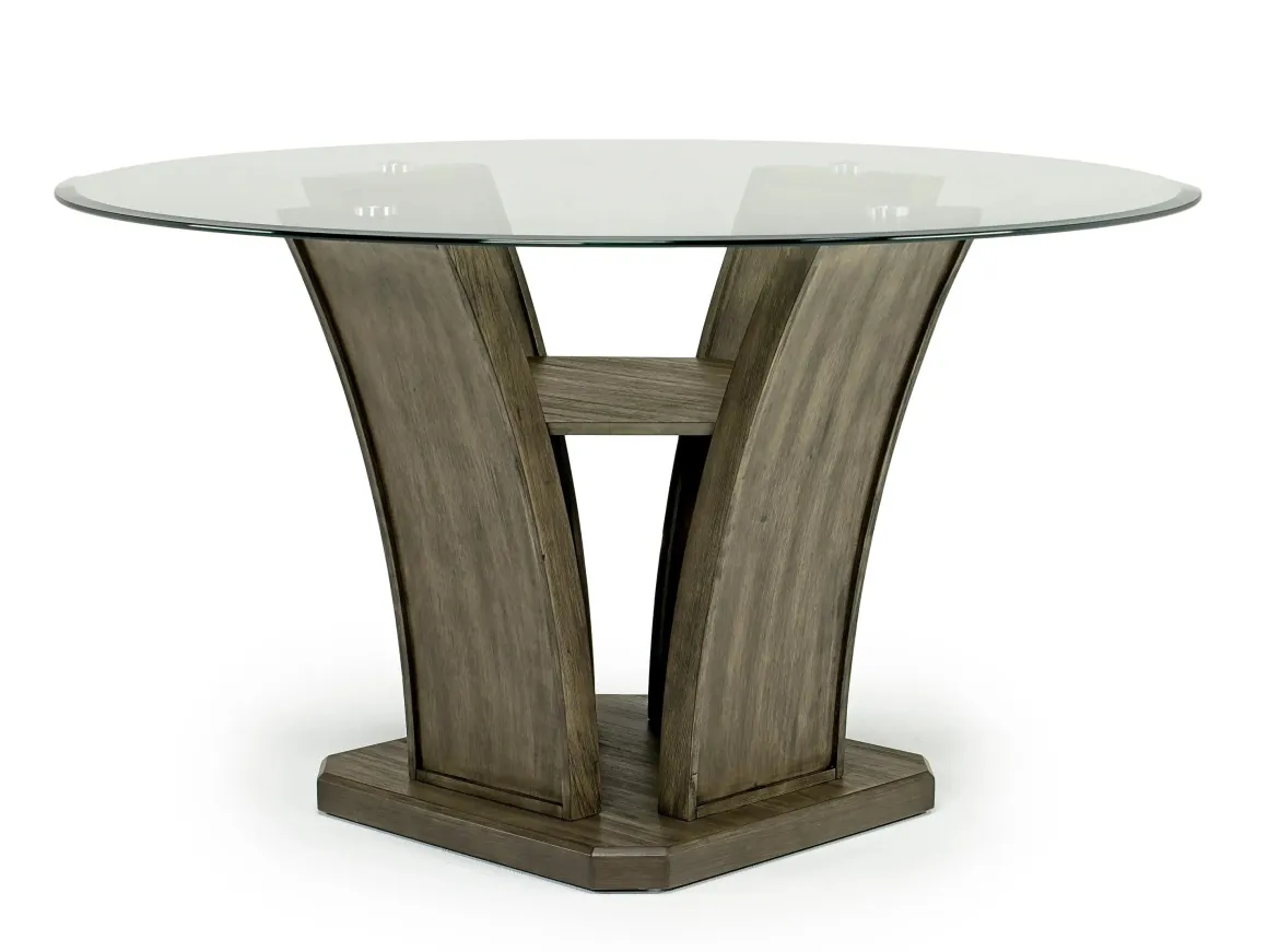 Dapper Round Dining Table In Gray