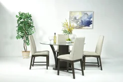 Dapper Round Dining Table & 4 Chairs In Brown