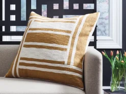 Darrman Accent Pillow In Ochre/Ivory