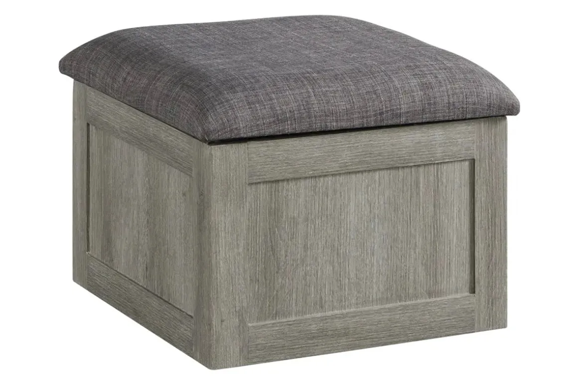 Dawson Coffee Table W/ 4 Storage Stools In Gray