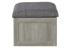 Dawson Coffee Table W/ 4 Storage Stools In Gray