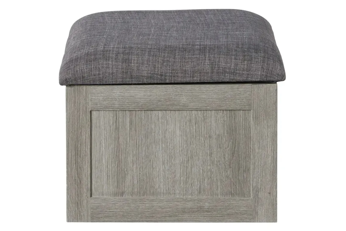 Dawson Coffee Table W/ 4 Storage Stools In Gray