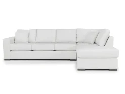 Dennon Sofa Chaise Sectional In Pebble, Right Facing