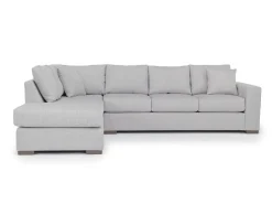 Dennon Sofa Chaise Sectional In Pebble, Right Facing