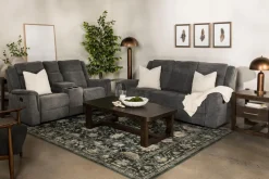 Derby Reclining Sofa & Console Loveseat In Gray