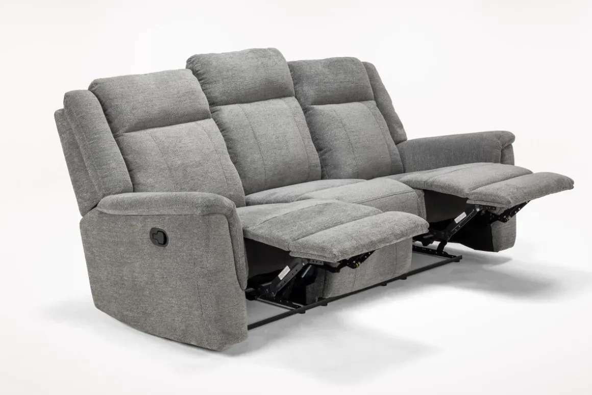 Derby Reclining Sofa & Console Loveseat In Gray
