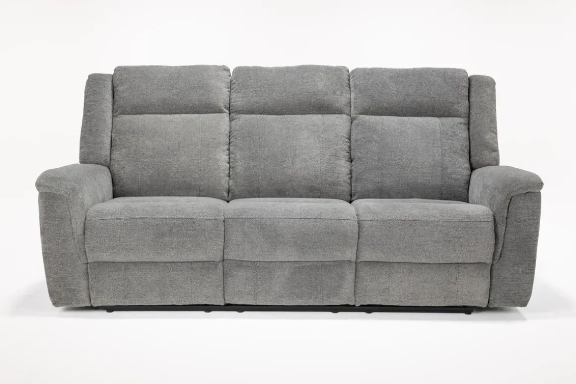 Derby Reclining Sofa & Console Loveseat In Gray