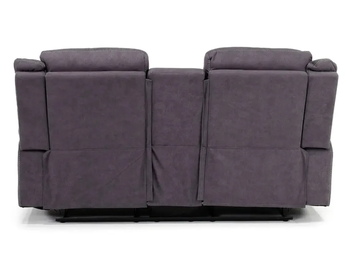 Diamond Reclining Console Loveseat In Gray