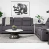 Diamond Reclining Sofa & Console Loveseat In Gray