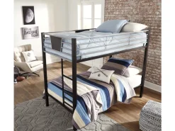 Dinsmore Bunk Bed In Black/Gray, Twin/Twin