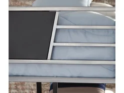 Dinsmore Bunk Bed In Black/Gray, Twin/Twin