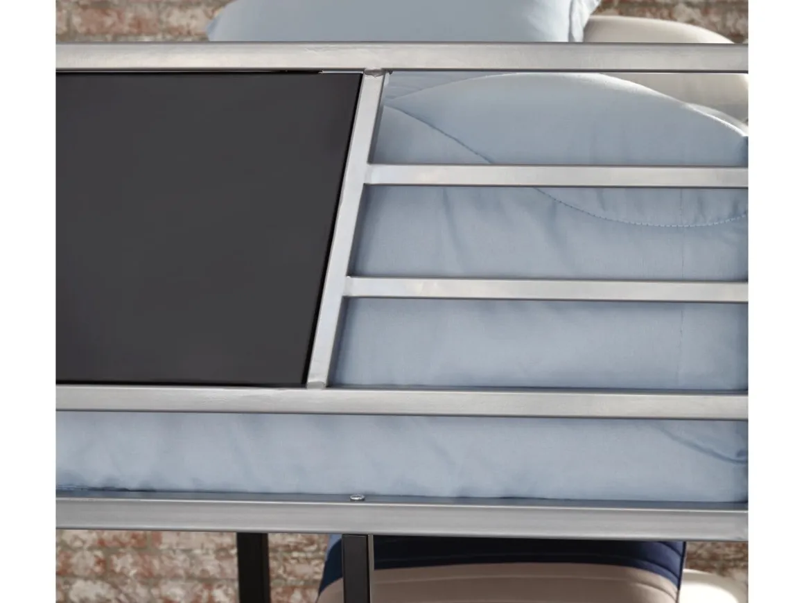 Dinsmore Bunk Bed In Black/Gray, Twin/Twin