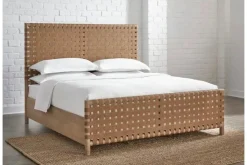 Dorsey Woven Panel Bed In Granola, Queen