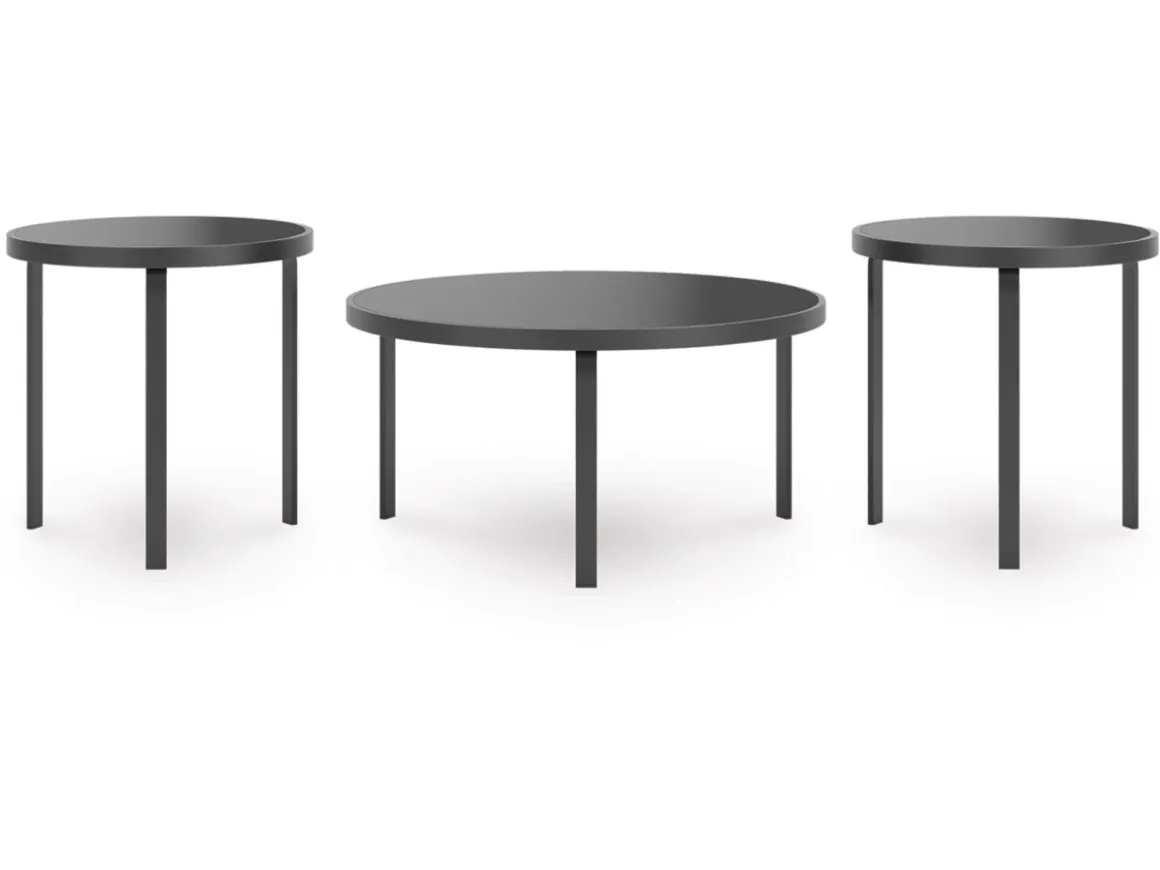 Dorylin Coffee Table W/ 2 End Tables In Black
