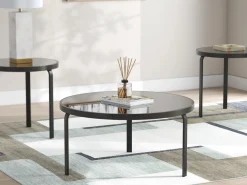 Dorylin Coffee Table W/ 2 End Tables In Black