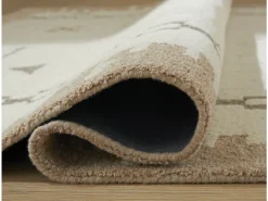 Dot Rug In Cream/Brown/Taupe, 8x10