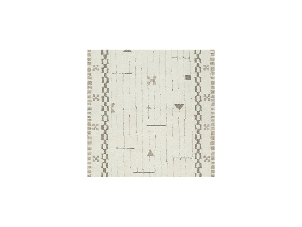 Dot Rug In Cream/Brown/Taupe, 8x10