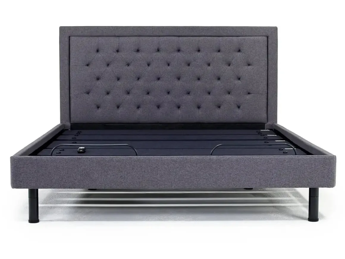 Duo Linen Adjustable Foundation Bed In Natural, Queen