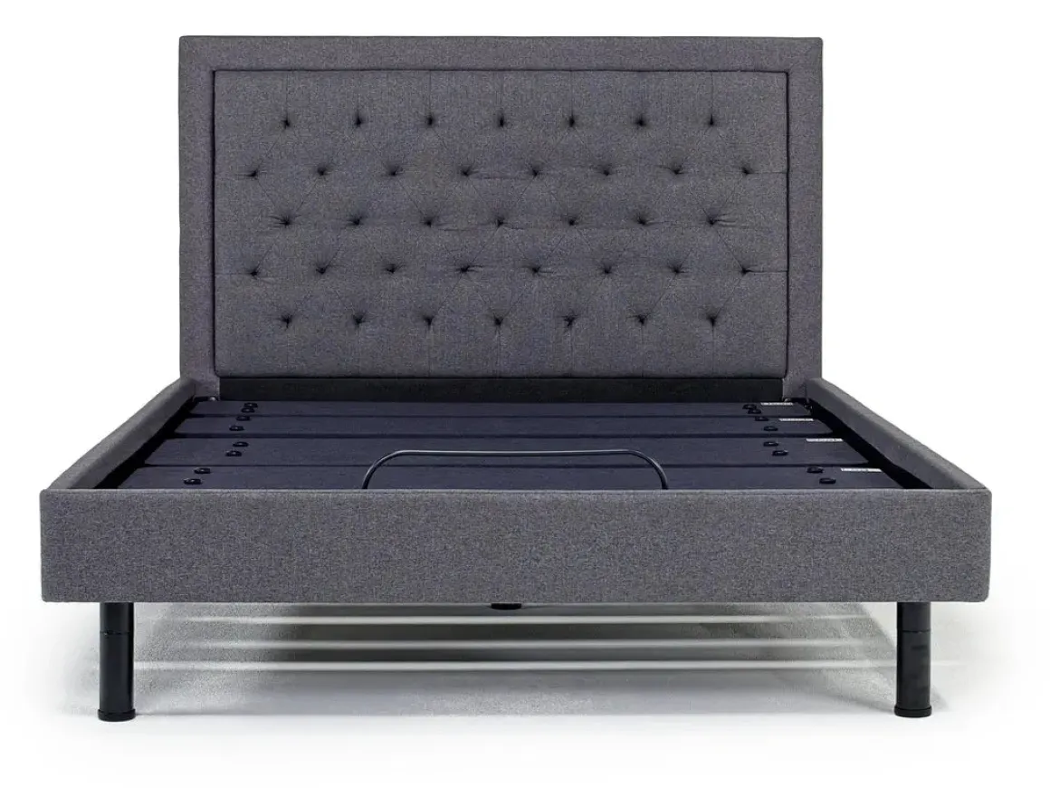 Duo Linen Adjustable Foundation Bed In Natural, Queen