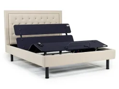 Duo Linen Adjustable Foundation Bed In Natural, Queen