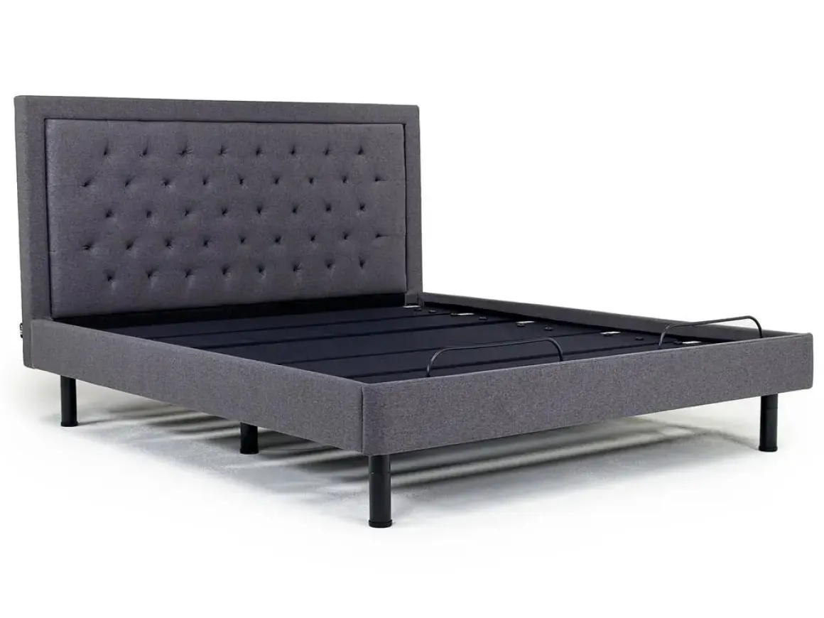 Duo Linen Adjustable Foundation Bed In Natural, Queen