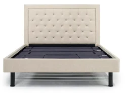 Duo Linen Adjustable Foundation Bed In Natural, Queen