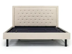 Duo Linen Adjustable Foundation Bed In Natural, Queen