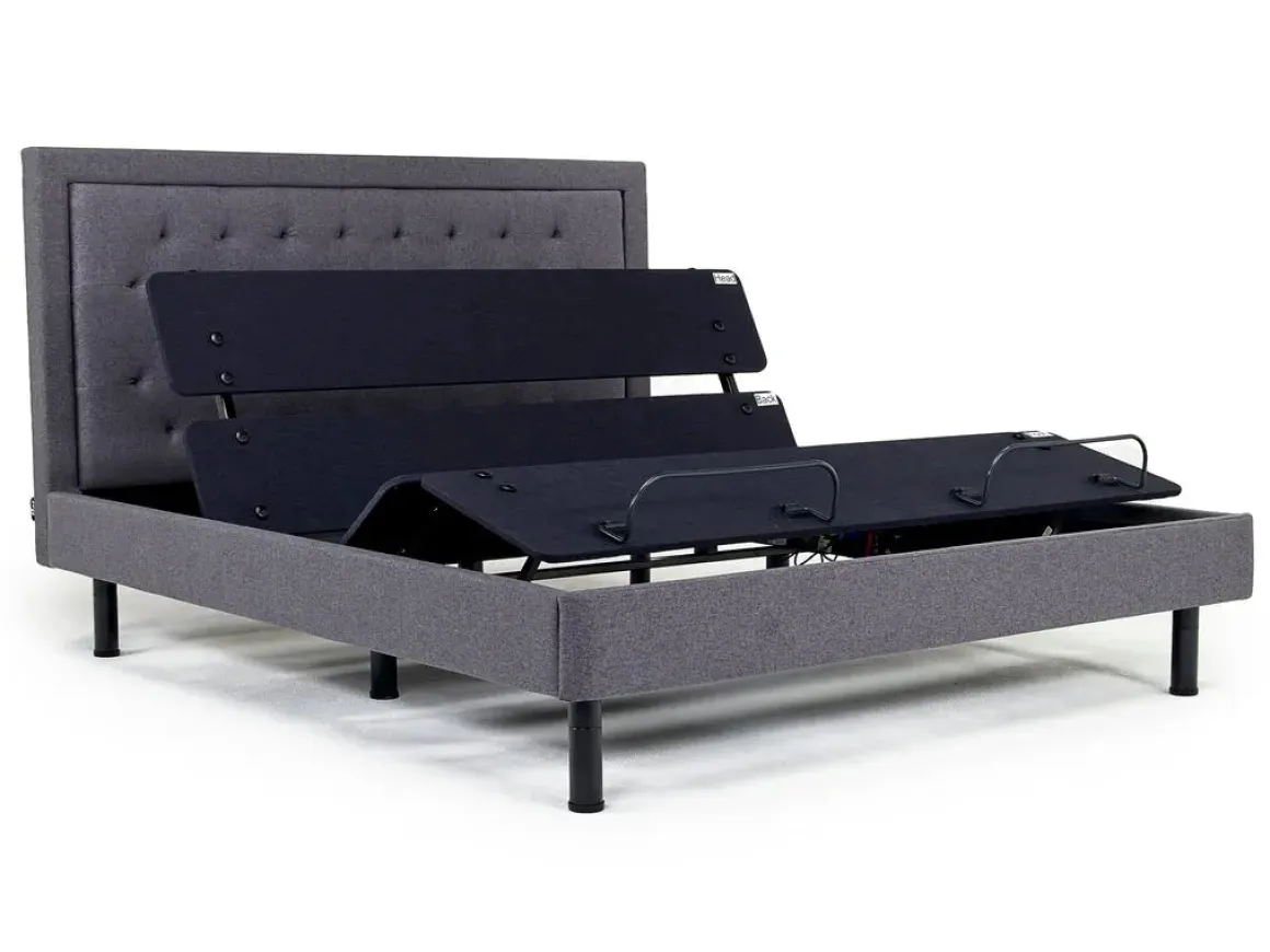 Duo Linen Adjustable Foundation Bed In Natural, Queen